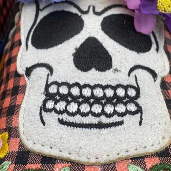 Irregular Choice Skulduggery Loafers Gingham Skull Floral Platform Sneakers 9.5 - Picture 13 of 14